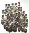 100 4x4mm Bright Silver Plated Rounded Edge Cube Beads